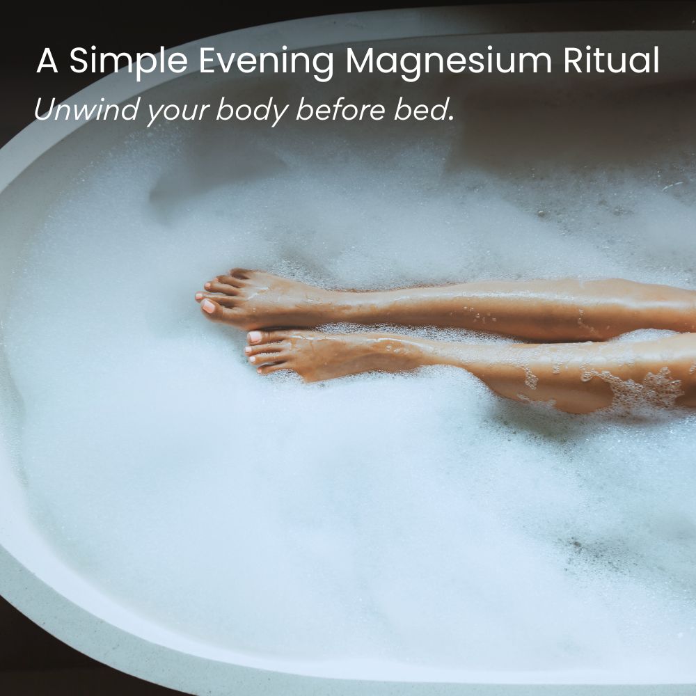 En enkel kvällsritual med magnesium så att du verkligen är avslappnad innan du går och lägger dig. 