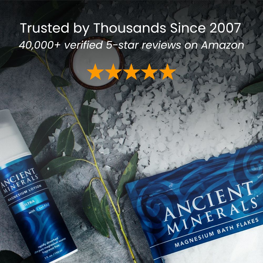 Ancient Minerals Magnesium har över 40 000 5-stjärniga omdömen på Amazon. 
