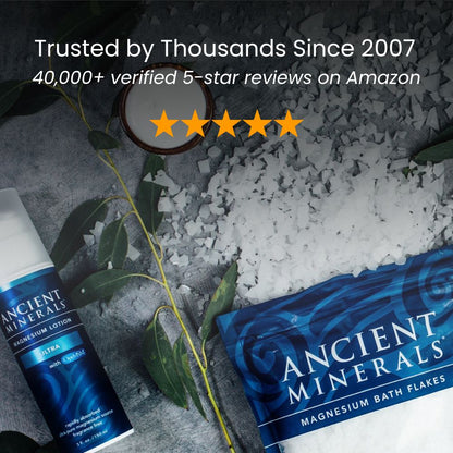 Ancient Minerals Magnesium har över 40 000 5-stjärniga omdömen på Amazon. 